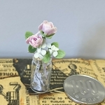 ミニチュア…「ピンクの薔薇の小瓶B」