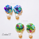 Flower Gardenイヤリング (Blue)