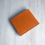  ハンドメイド 二つ折り財布  牛革