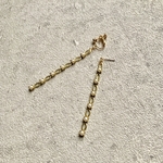 【atelier chimie】ヴィンテージパールチェーンのシンプルピアス・イヤリング