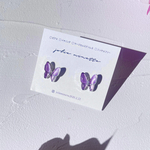 5.【パープル】(小さめ1cm)うるつや蝶々🦋