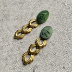 【NEW】【atelier chimie】Vintage horse glass cabochon & Vintage chain