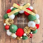 ニットのクリスマスリース♡Mサイズ