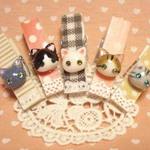 にゃんこのしっぽ○なかよしにゃんこ○ウッドピンチＭ○猫文具6