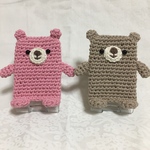m様オーダー　くまさんスマホスタンド🧸(ブラウン&ピンク)