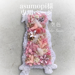 [asumopi様専用ページ] パグ　ピンク✖︎ベージュ系　プリザーブドフラワー　壁掛け　インテリア　犬