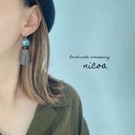 コンチョ×スエードタッセルピアス/イヤリング