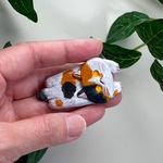ばんずい 三毛猫さんブローチ 陶器製