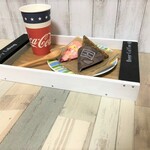 カフェトレイ おしゃれ 木製 白 黒 ウォルナット