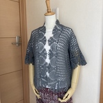 「e-kishichan様オーダー」コットンテープのパイナップル模様のボレロ