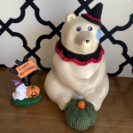 北欧しろくま貯金箱　ハロウィン雑貨👻🎃ハーフマント　とんがり帽子　かぼちゃ ３点セット