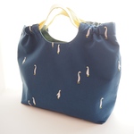 NEW〔ハンドメイド〕デコレクションズ　ガチョウ　シャーリングバッグ　大