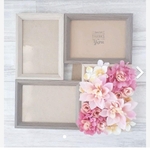フラワーフォトフレーム　ダリア　バラ　ピンク