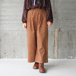 コーデュロイクロップドワイドパンツ（21w-12）キャメル