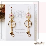 ワンコイン♡ピンクフラワーピアス
