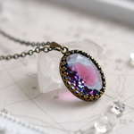 朝焼けのネックレス 金古美 18×13mm