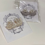 刺繍レースピアス