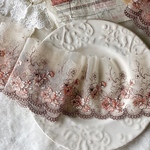 1m 美しい 花 フラワー刺繍 チュールレース BK210929 ハンドメイド 手芸 素材 材料 DIY