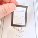 silver ねじりリングピアス　