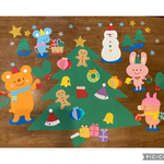 クリスマス　壁面飾り　ツリーの飾り付け