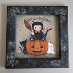 ~ハロウィン♪トールペイント♪フレーム♪黒猫♪かぼちゃ♪可愛い♪アート