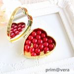 ♡再販×2♡【ピルケース】 ゴールド ハート型 鏡付き！