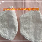 yu miko1956様専用❤️追加分1500円❤️カバーマスク　2ウェイ　両面不敷布が挟める　❤️びっくりする上品さ❤️純白　結婚式に❤️不識布マスクカバー　立体　白❤️