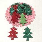 ドット柄ツリーモチーフ 20個