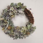 小さな森のシックな紫陽花ハーフリース