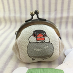 【再販1】ころりんちりめん文鳥がまぐち