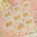 Love♡ハートアローのケーキトッパー8個入り