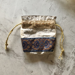 刺繍　巾着ポーチ　秋　バッグインバッグ S S