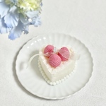 オーダーカラー♡アロマも選べる♡ハートケーキキャンドル