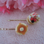 パンケーキのヘアピン♡2本セット♡6cmG