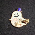 ハロウィンのおばけヘアクリップ
