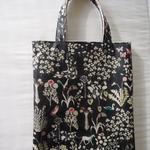 ぺったんこバッグ*リバティ*Yoshie*ダークグリーン*32×28㎝