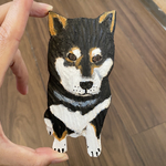 木彫りオーダー犬　(おーじろうくん)