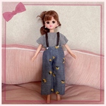 リカちゃん服 ブライス 花柄サロペット