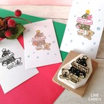 小さなくまさんのクリスマス*消しゴムはんこ