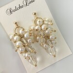 【再2販】鈴なり　じゃらじゃらパール× 大ぶり ピアス（イヤリング）