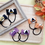 刺繍リボンのハロウィンヘアゴム(2個セット)