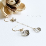  ＊1点もの＊14kgf smokyquartz × pearl pierce