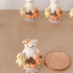 ハロウィン🎃猫ちゃんとあひるの縫いぐるみ　　　　ミニチュアハンドメイド　シルバニア　ブライス　ドール