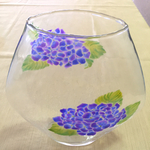 紫陽花柄の花器