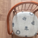 豆椅子　ベビーチェア　出産祝い　ハーフバースデー　名入れ『刺繍　花と鳥』