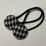 送料無料　2個セット　ふわふわ千鳥格子柄のヘアアクセサリー11