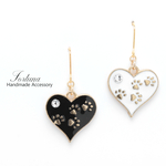 ハートのあしあと(608) ピアス/イヤリング/ノンホールピアス/樹脂ピアス