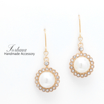 華やかなパール(596) ピアス/イヤリング/ノンホールピアス/樹脂ピアス