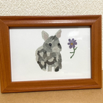 うさぎのちぎり絵