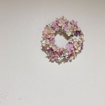 紫陽花リース　アーティシャルフラワー　ピンク系